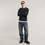 G-STAR Outlet Detailed Knitted Sweater Dark blue