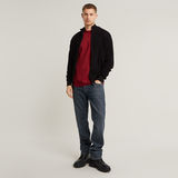 G-STAR Outlet Detailed Knitted Zip Thru Black