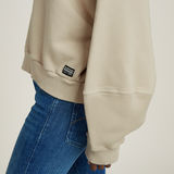 G-STAR Outlet Overdyed Big Sleeve Oversized Sweater Beige