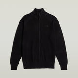 G-STAR Outlet Detailed Knitted Zip Thru Black
