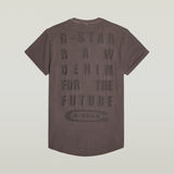 G-STAR Outlet Text Back Graphic Overdyed Lash T-Shirt Brown