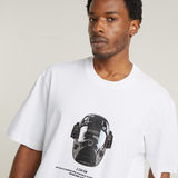 G-STAR Outlet Mask Graphic Boxy T-Shirt White