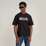 G-STAR Outlet Gradient Old Skool Logo Boxy T-Shirt Black