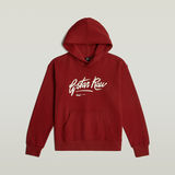 G-STAR Outlet Boys Hoodie Loose Brushed Red