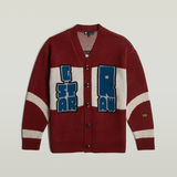 G-STAR Outlet Holiday Loose Knitted Cardigan Red