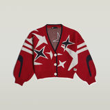 G-STAR Outlet Holiday Loose Knitted Cardigan Red