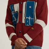 G-STAR Outlet Holiday Loose Knitted Cardigan Red