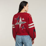 G-STAR Outlet Holiday Loose Knitted Cardigan Red