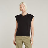 G-STAR Outlet Open Back Loose Sleeveless Top Black