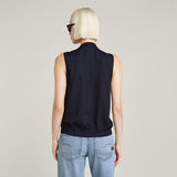 G-STAR Outlet Stand Up Collar Top Dark blue