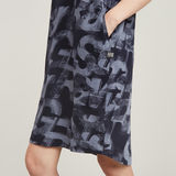 G-STAR Outlet Sprayed Letters Loose Dress Multi color