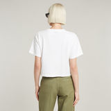 G-STAR Outlet Cropped Logo Relaxed Top White