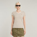 G-STAR Outlet Stripe Eyben Slim V-Neck Top 2.0 Multi color