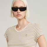 G-STAR Outlet Stripe Eyben Slim V-Neck Top 2.0 Multi color