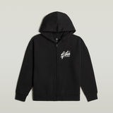 G-STAR Outlet Sudadera con Capucha Zipp Brushed para Niñas Negro