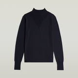 G-STAR Outlet Mock Knitted Sweater Dark blue