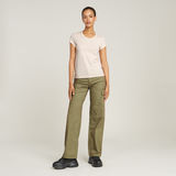 G-STAR Outlet Overdyed Eyben Slim V-Neck Top 2.0 Pink