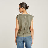 G-STAR Outlet Back Zip Overdyed Top Green