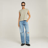 G-STAR Outlet Back Zip Overdyed Top Green