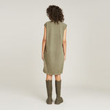 G-STAR Outlet Vestido Seam Detail Overdyed Loose Verde