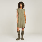 G-STAR Outlet Vestido Seam Detail Overdyed Loose Verde