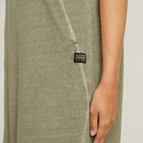 G-STAR Outlet Vestido Seam Detail Overdyed Loose Verde