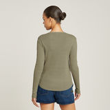 G-STAR Outlet Deep V-Neck Slim Top Green