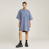 G-STAR Outlet Balloon Loose Sweater Dress Light blue