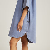 G-STAR Outlet Balloon Loose Sweater Dress Light blue
