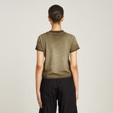 G-STAR Outlet Overdyed Micro Boxy Top Green