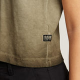 G-STAR Outlet Overdyed Micro Boxy Top Green