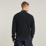 G-STAR Outlet Serrated Full Zip Knitted Cardigan Dark blue