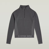 G-STAR Outlet Seamless Zip Top Grey