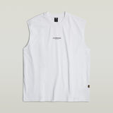 G-STAR Outlet Camiseta Boxy Sleeveless Blanco