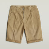 G-STAR Outlet Pleated Chino Shorts Beige