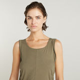 G-STAR Outlet Adjustable Tucked Sleeve Top Green