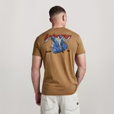 G-STAR Outlet Vest Back Graphic T-Shirt Brown