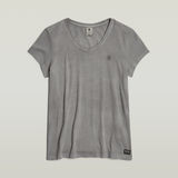 G-STAR Outlet Overdyed Eyben Slim V-Neck Top 2.0 Grey