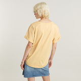 G-STAR Outlet Rolled Up Sleeve Boyfriend Top Yellow
