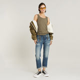 G-STAR Outlet Adjustable Tucked Sleeve Top Green