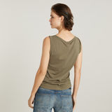 G-STAR Outlet Adjustable Tucked Sleeve Top Green