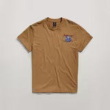 G-STAR Outlet Vest Back Graphic T-Shirt Brown