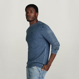 G-STAR Outlet Indigo Moss Knitted Sweater Medium blue