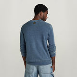 G-STAR Outlet Indigo Moss Knitted Sweater Medium blue