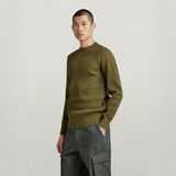 G-STAR Outlet Engineered Knitted Sweater Green