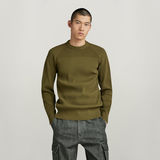 G-STAR Outlet Engineered Knitted Sweater Green