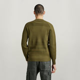 G-STAR Outlet Engineered Knitted Sweater Green