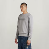 G-STAR Outlet Distressed Logo Sweater Grey