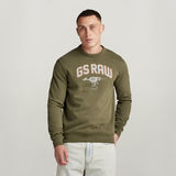 G-STAR Outlet Skeleton Dog Graphic Sweater Green