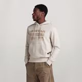 G-STAR Outlet Distressed Originals Hooded Sweater White